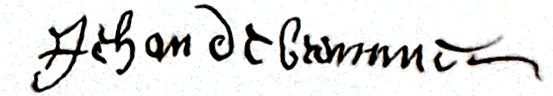 Signature de Jean de BREMME